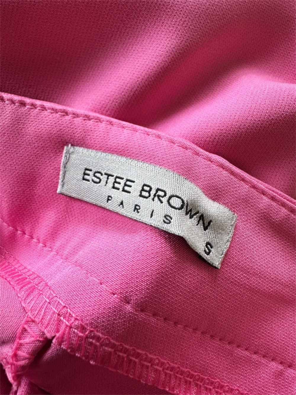 Sz S Estee Brown Paris Pink High Waist Wide Leg Tailored Trouser Pant EUC - Picture 3 of 5